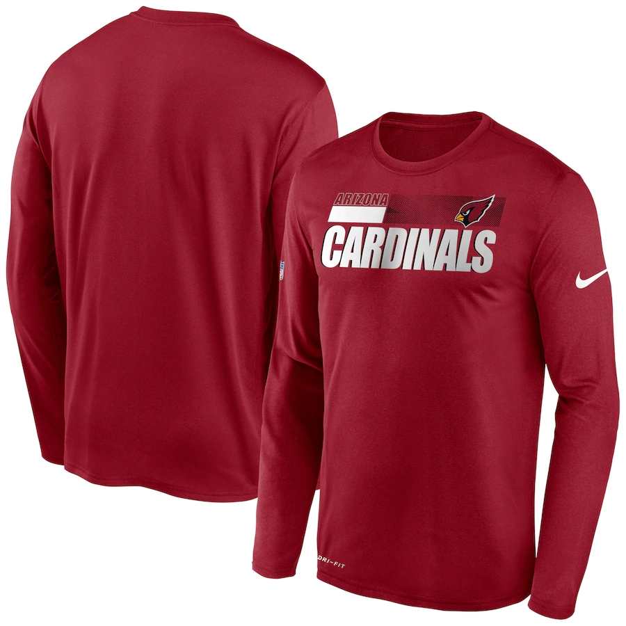Men's Arizona Cardinals 2020 Red Sideline Impact Legend Performance Long Sleeve T-Shirt